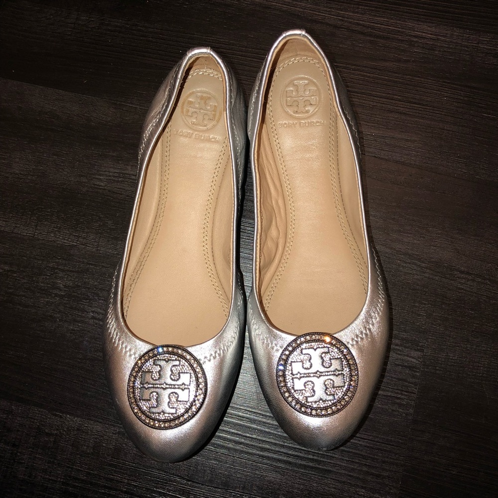 TORY BURCH LIANA METALLIC BALLET FLAT